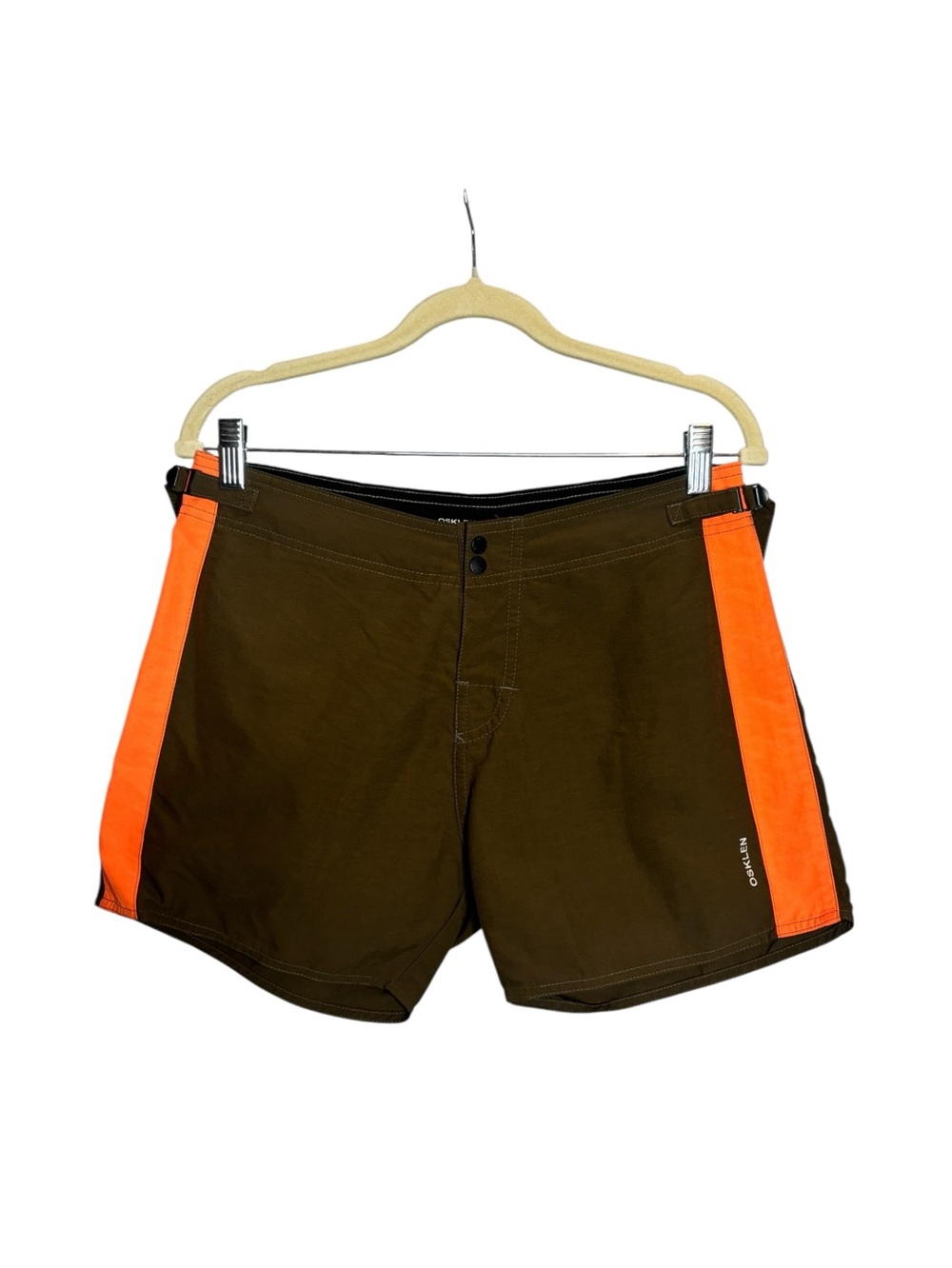 Osklen Surf Board Shorts Size 28 Green Orange